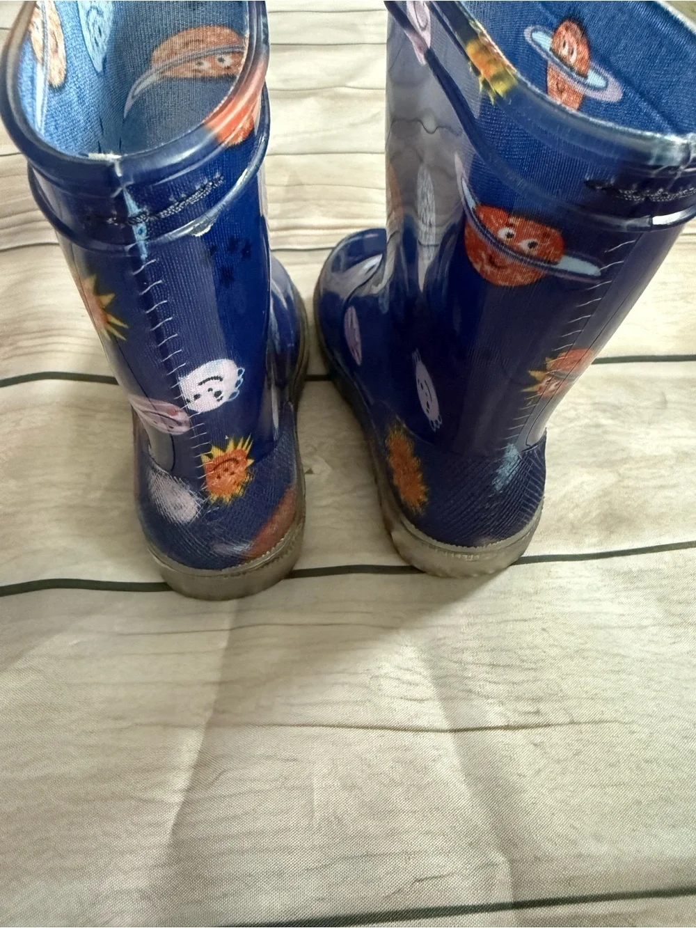 Old Navy Navy Blue Kids Space Rain & Planet Print Boots